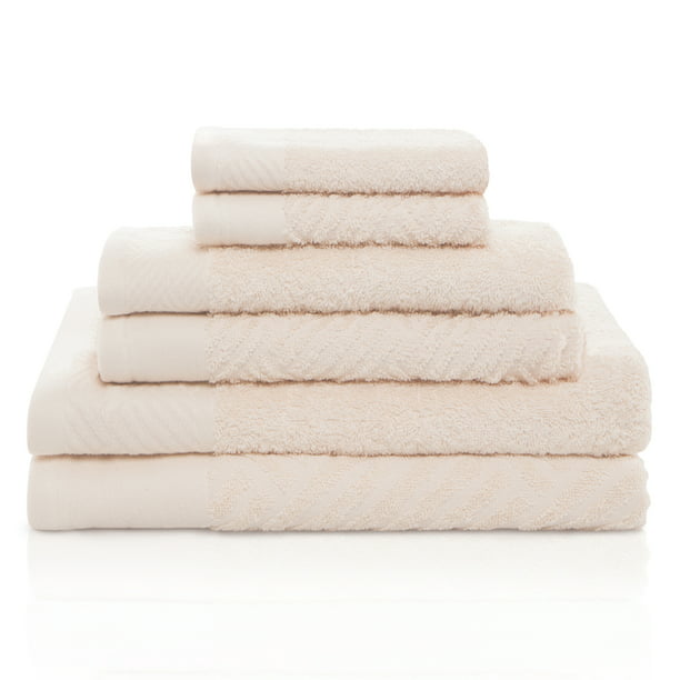 100/% Egyptian Cotton 4 Piece Solid Bath Towel Set By Blue Nile Mills